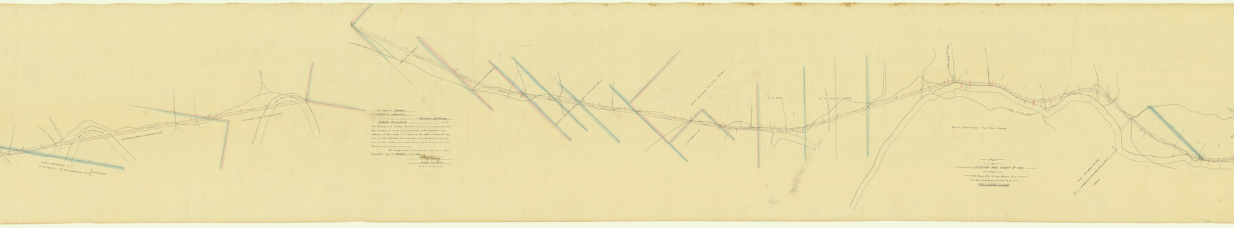 64083, Plat of Location and Right of Way from El Paso, Tex. To New Mexico Line, Rio Grande and El Paso R. R., General Map Collection