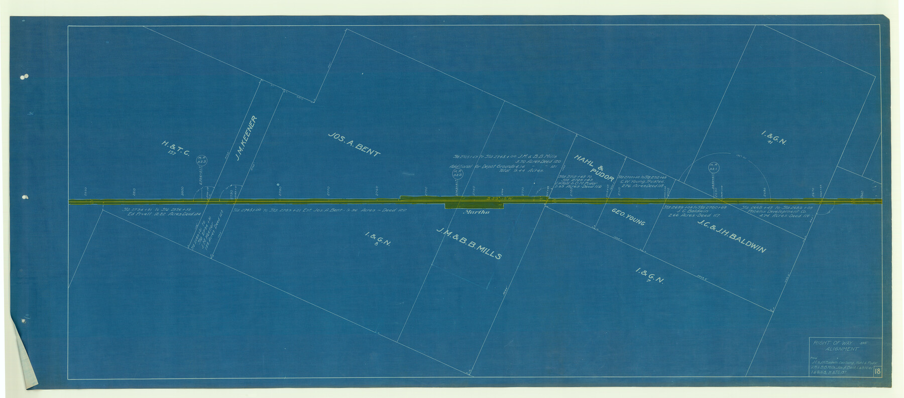 Beaumont Sour Lake and Western Ry. Right of Way and Alignment