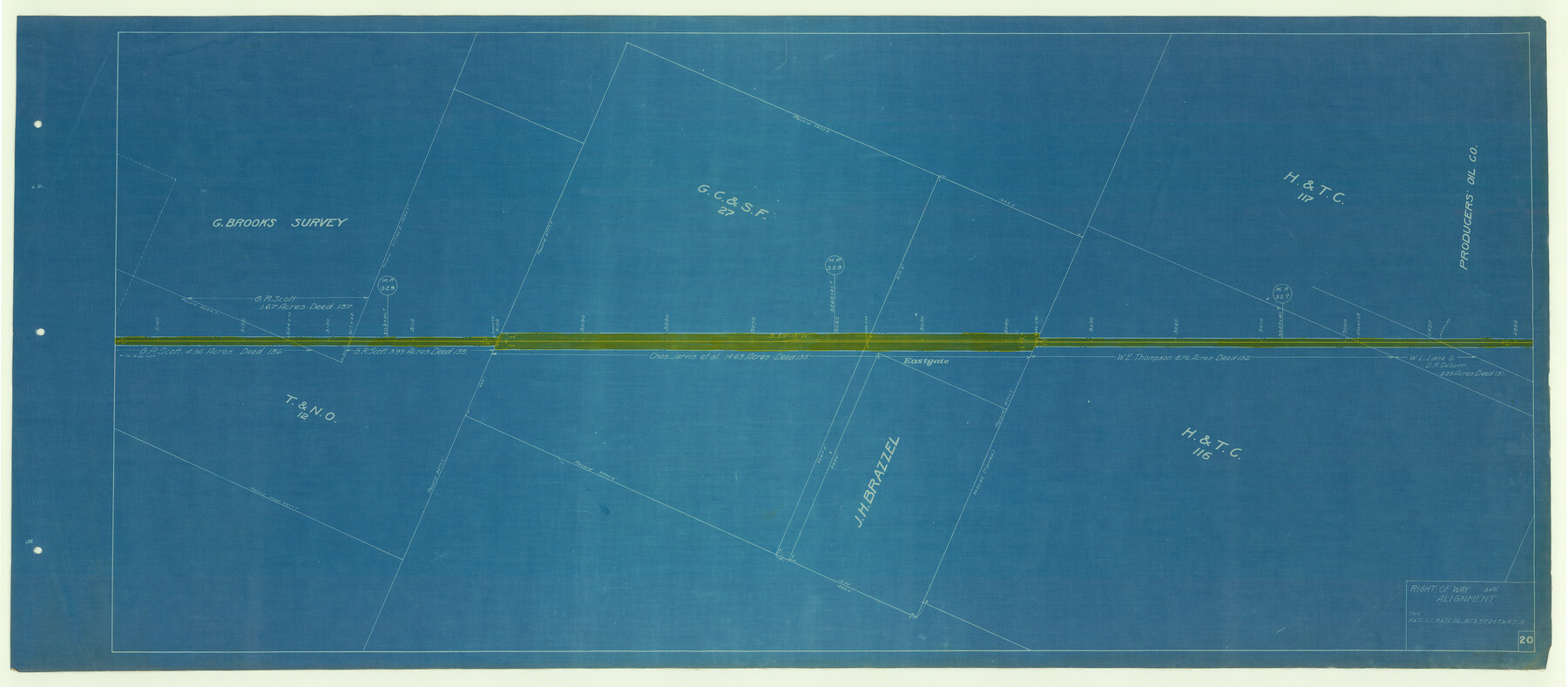 64125, [Beaumont, Sour Lake and Western Ry. Right of Way and Alignment - Frisco], General Map Collection