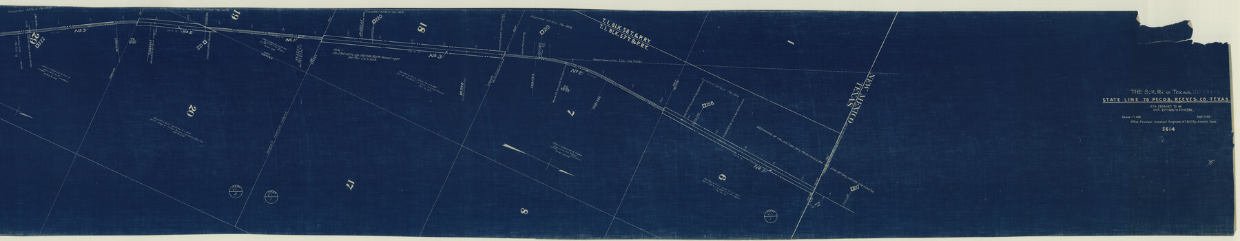 64164, [The S.K. Ry. of Texas, State Line to Pecos, Reeves Co., Texas], General Map Collection