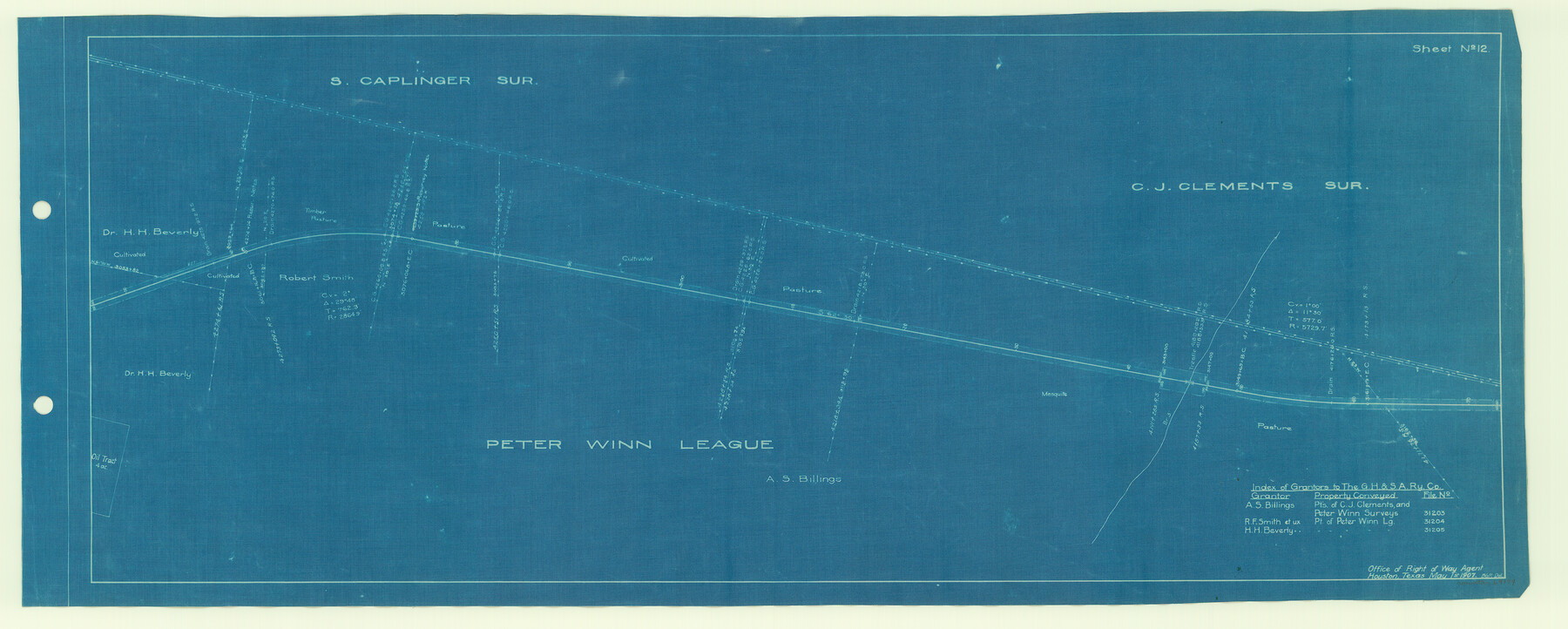 64194, [Galveston, Harrisburg & San Antonio Railroad from Cuero to Stockdale], General Map Collection