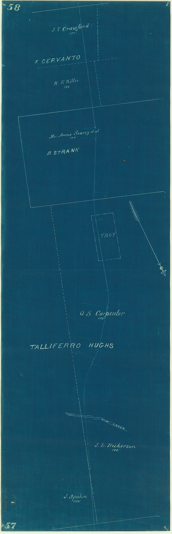 64221, [Right of Way Map, Belton Branch of the M.K.&T. RR.], General Map Collection