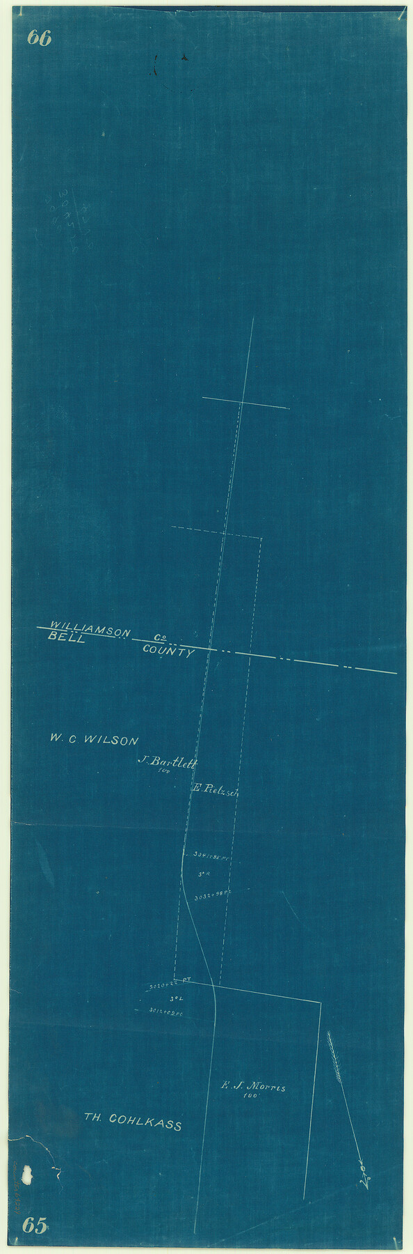64229, [Right of Way Map, Belton Branch of the M.K.&T. RR.], General Map Collection