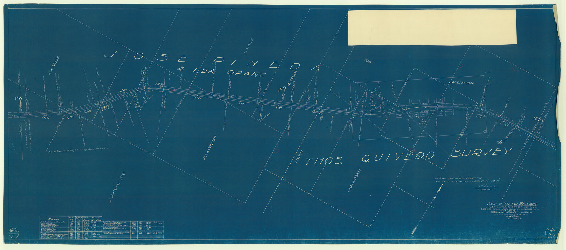 64248, Right of Way and Track Map, International & Gt. Northern Ry. Operated by the International & Gt. Northern Ry. Co., Gulf Division, General Map Collection