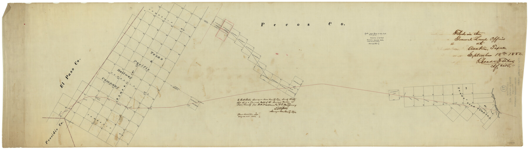 64282, Texas & Pacific R. R. through Pecos-Presidio Counties, General Map Collection
