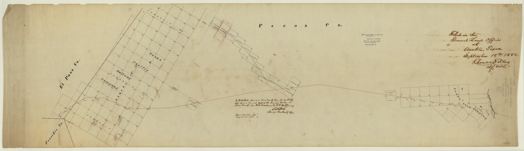 64282, Texas & Pacific R. R. through Pecos-Presidio Counties, General Map Collection