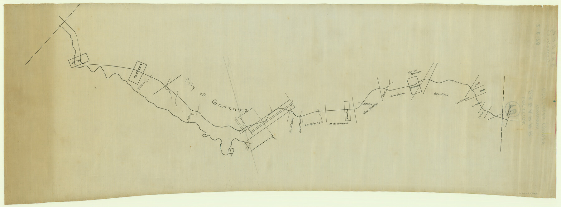 64288, [San Antonio & Aransas Pass Through Gonzales County], General Map Collection