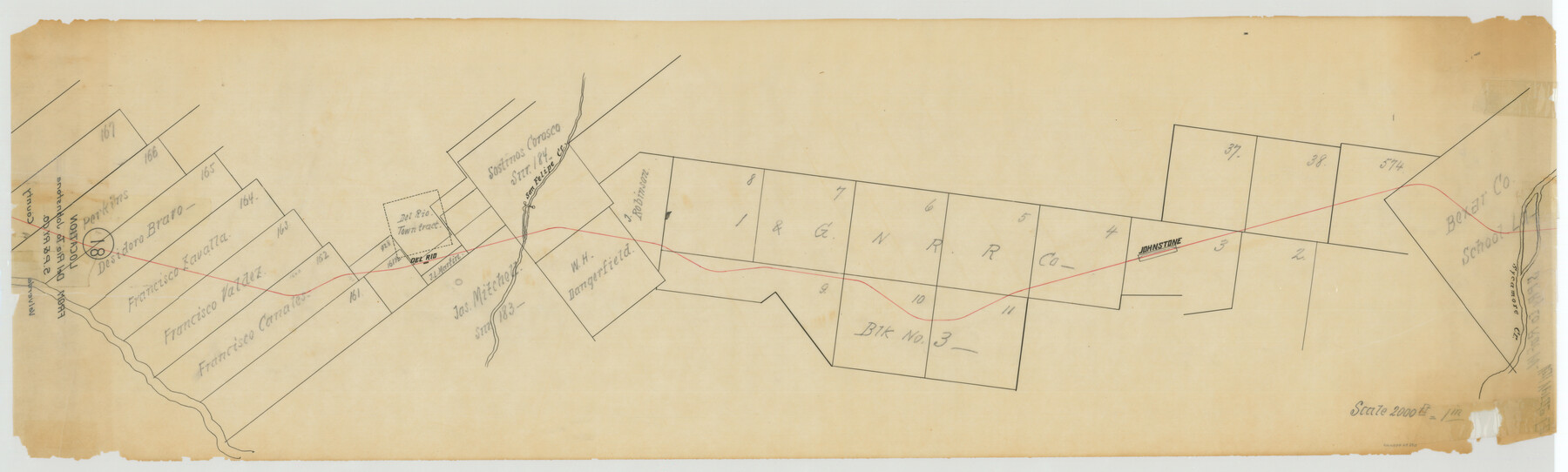 64290, Location from Del Rio to Johnstone, Southern Pacific Railway Co., General Map Collection