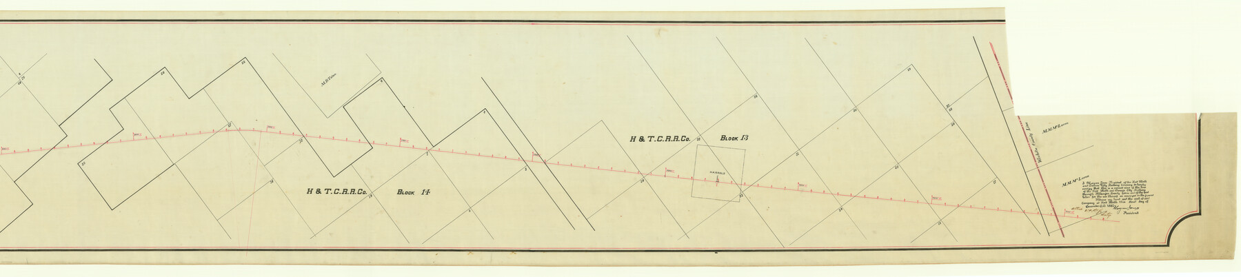 64345, [Location, Fort Worth & Denver Railroad, through Wilbarger County], General Map Collection