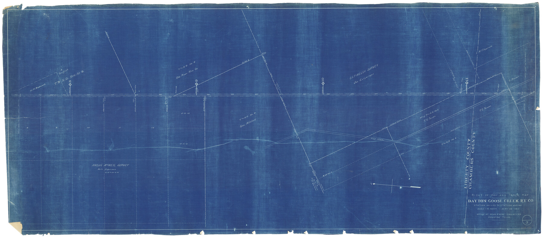 64367, Right of Way and Track Map, Dayton-Goose Creek Ry. Co., Station 401+20 to Station 612+40, General Map Collection
