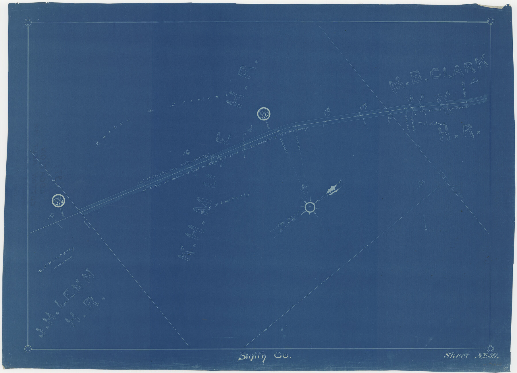 64377, [Cotton Belt, St. Louis Southwestern Railway of Texas, Alignment through Smith County], General Map Collection