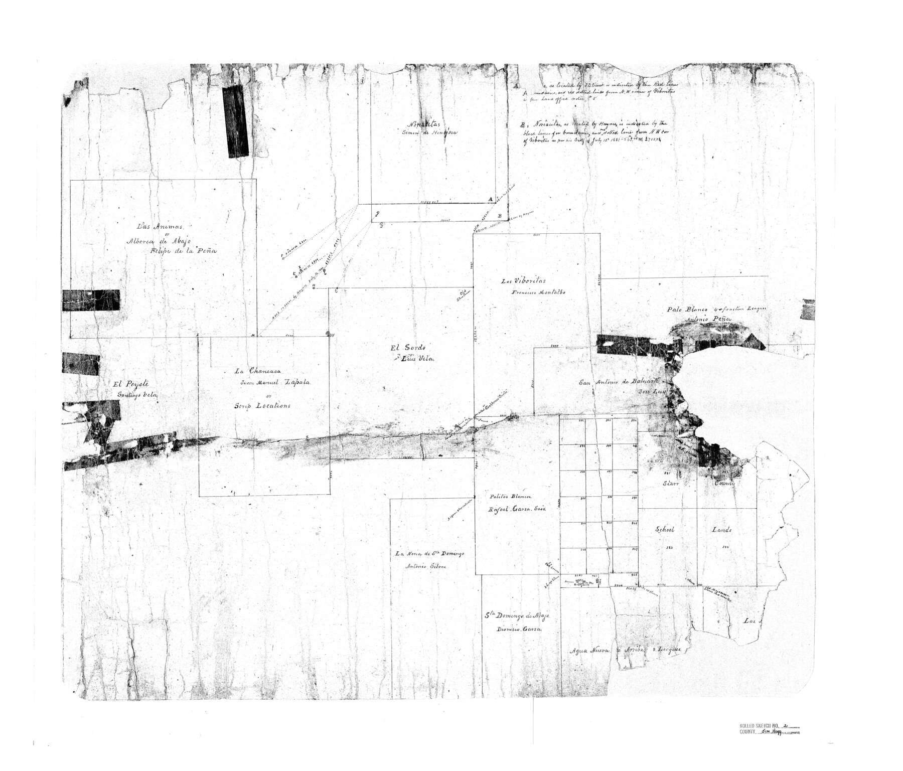 6438, Jim Hogg County Rolled Sketch 2, General Map Collection