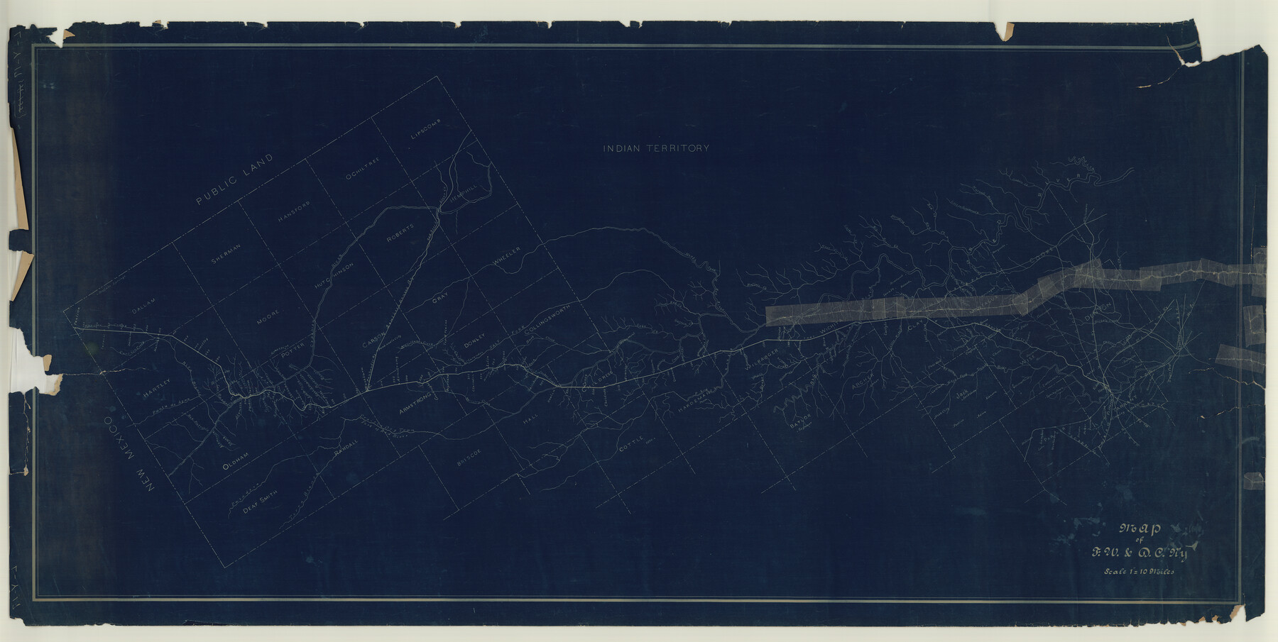 64416, Map of Fort Worth & Denver City Railway, General Map Collection