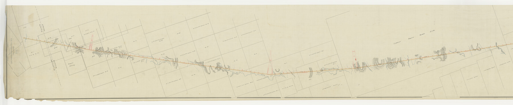 64454, Map of the Fort Worth & Denver City Railway, Wichita County, Texas, General Map Collection