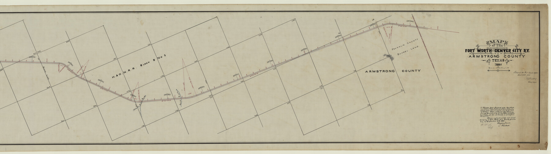 64459, Map of the Fort Worth & Denver City Railway, General Map Collection