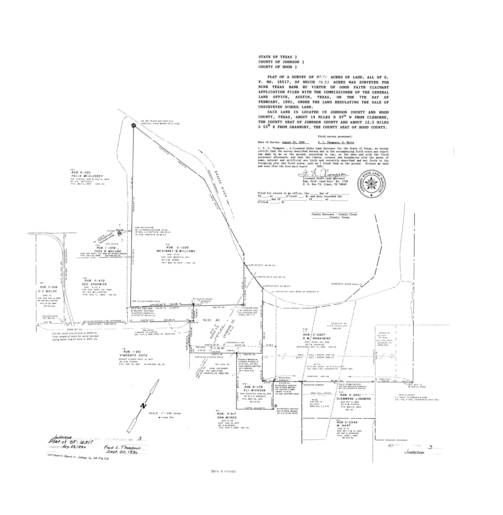 6448, Johnson County Rolled Sketch 3, General Map Collection