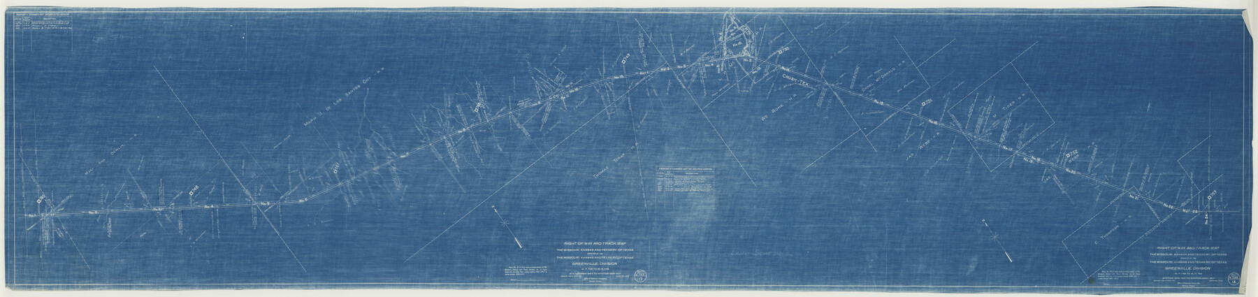 64531, Right of Way and Track Map of The Missouri, Kansas & Texas Railway of Texas, General Map Collection