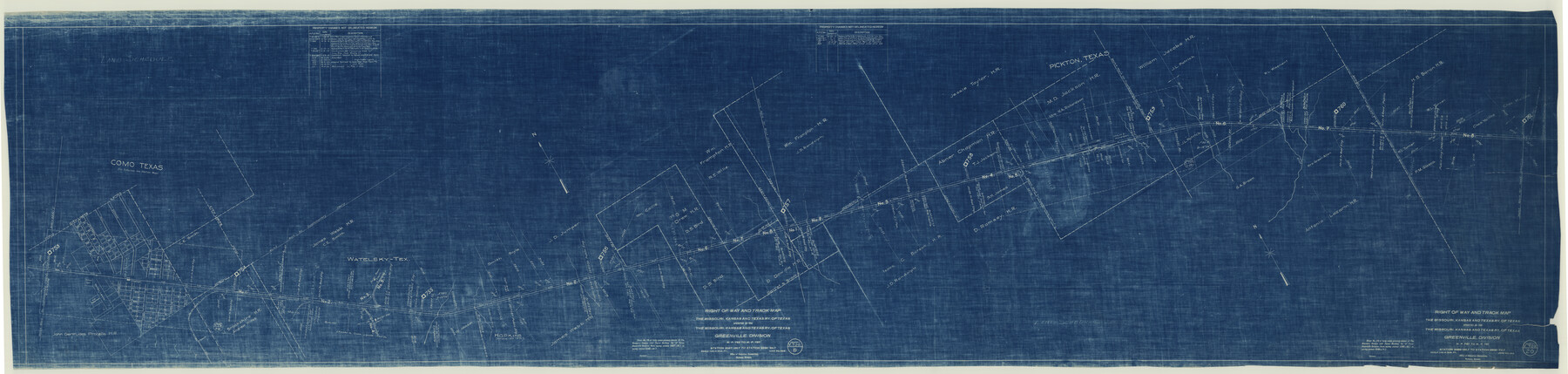 64532, Right of Way and Track Map of The Missouri, Kansas & Texas Railway of Texas, General Map Collection