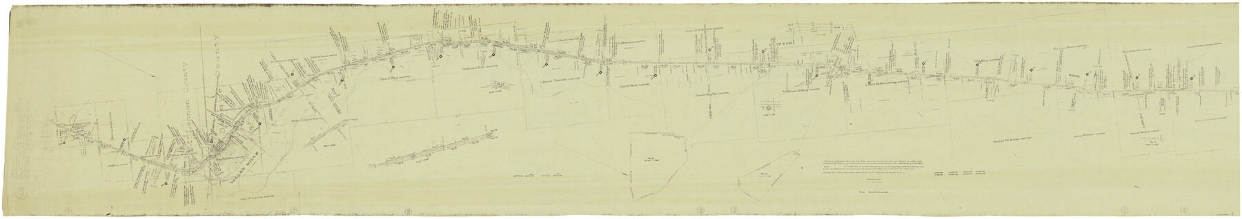 64563, [G.C. and S. F. R.R. Co. Through Bosque County from McLennan Co. and E. to Hill Co. Station M. P. 259 to M. P. 297], General Map Collection