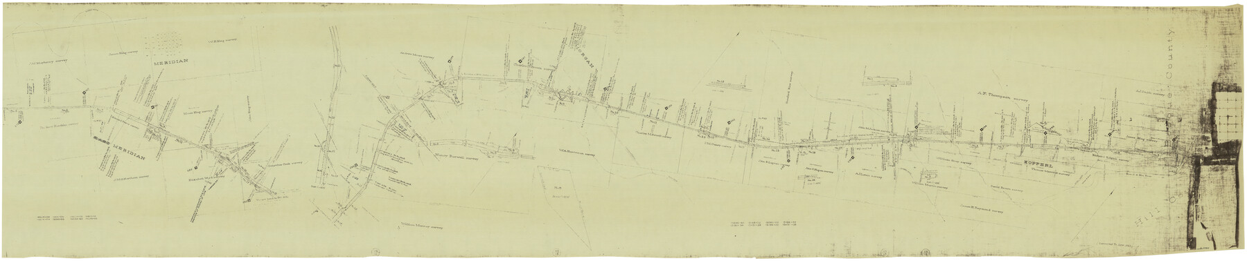 64564, [G.C. and S. F. R.R. Co. Through Bosque County from McLennan Co. and E. to Hill Co. Station M. P. 259 to M. P. 297], General Map Collection