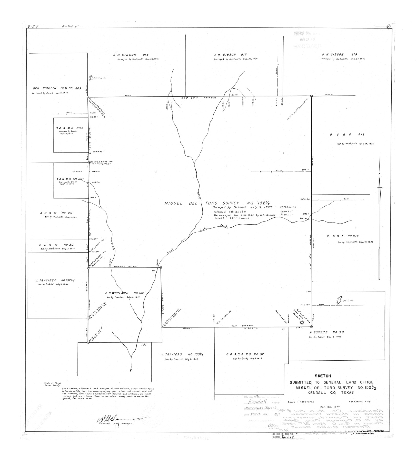 6457, Kendall County Rolled Sketch 4, General Map Collection