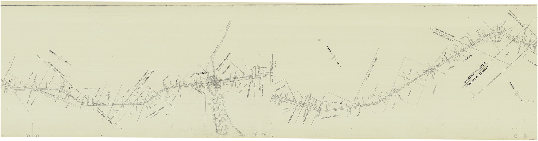 64571, [T. & G. Ry. Main Line, Texas, Right of Way Map, Center to Gary], General Map Collection