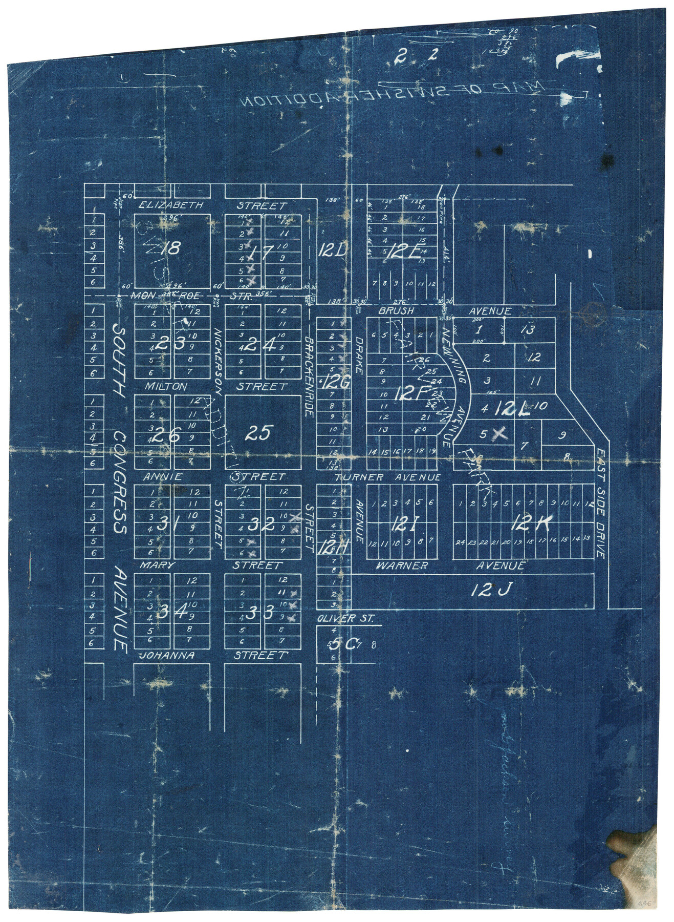 646, Map of Swisher Addition, Maddox Collection
