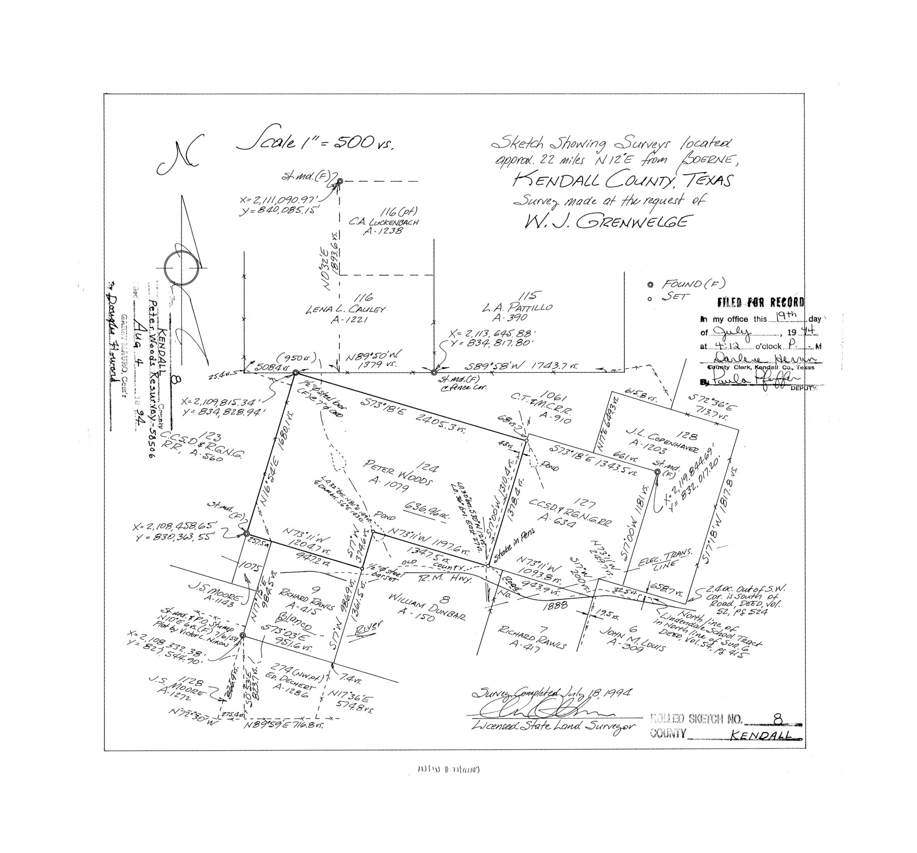 6461, Kendall County Rolled Sketch 8, General Map Collection