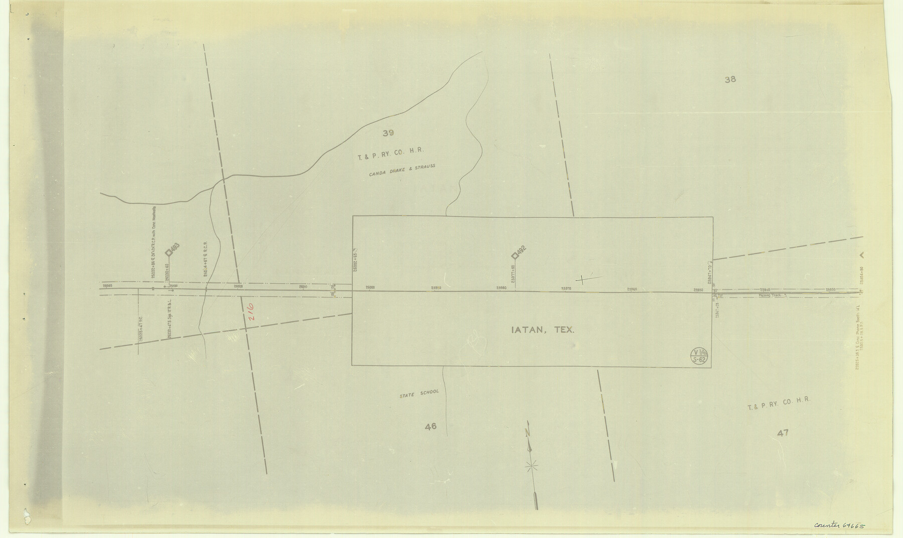 64665, [Right of Way & Track Map, The Texas & Pacific Ry. Co. Main Line], General Map Collection