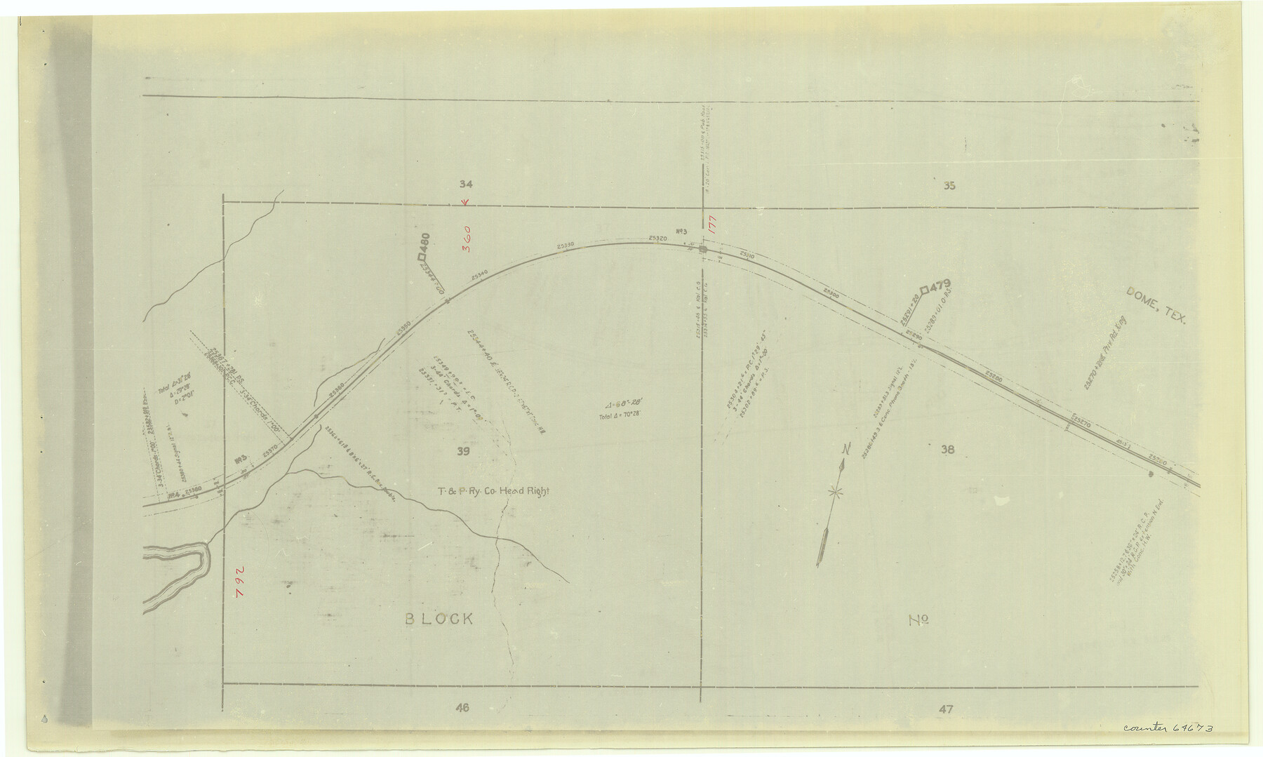 64673, [Right of Way & Track Map, The Texas & Pacific Ry. Co. Main Line], General Map Collection