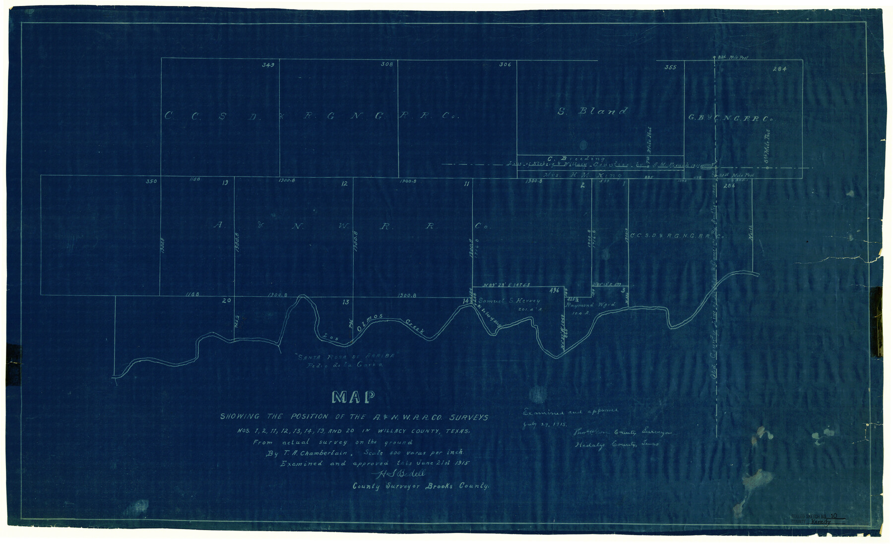 6470, Kenedy County Rolled Sketch 10, General Map Collection