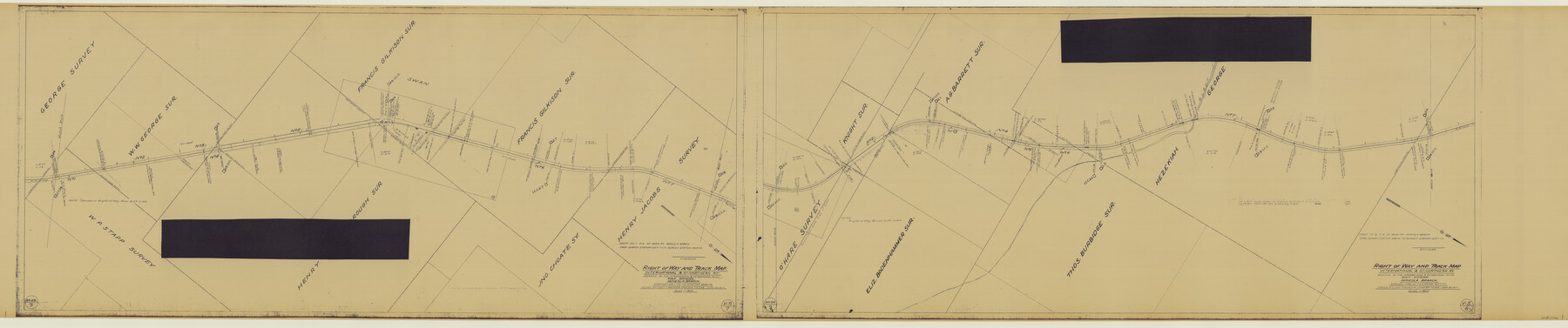 64702, Right of Way and Track Map, International & Gt. Northern Ry. operated by the International & Gt. Northern Ry. Co. Gulf Division, Mineola Branch, General Map Collection