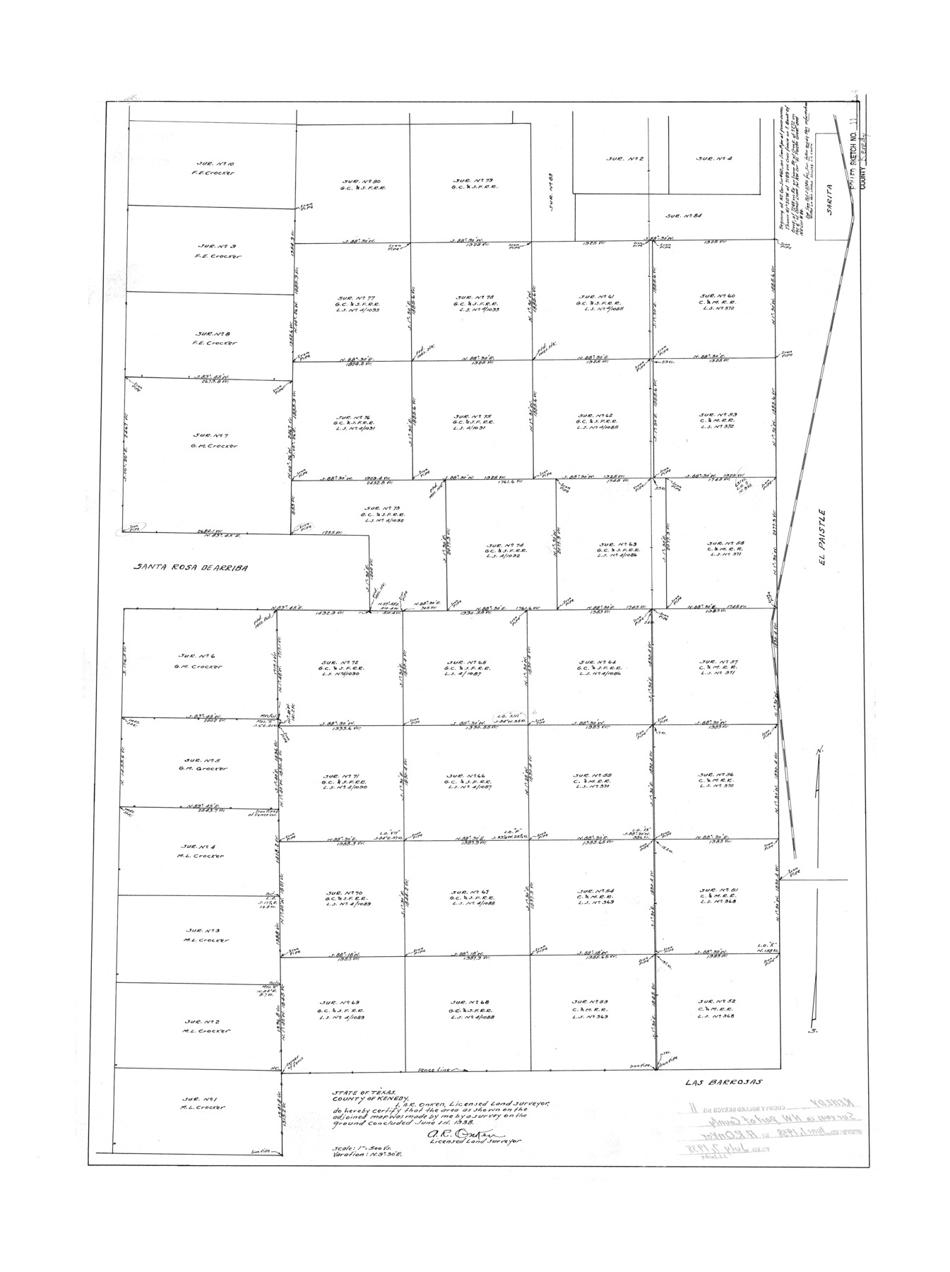 6471, Kenedy County Rolled Sketch 11, General Map Collection