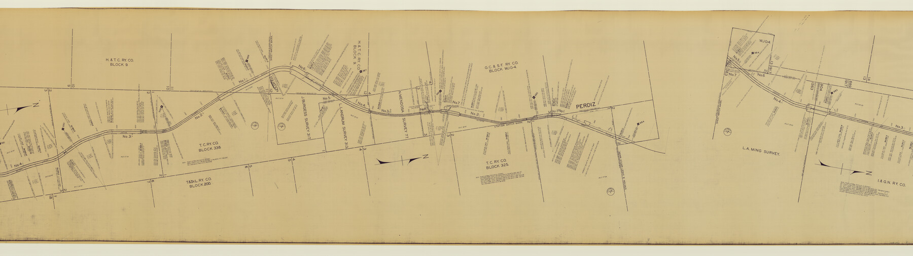 64710, [Atchison, Topeka & Santa Fe from Paisano to south of Plata], General Map Collection