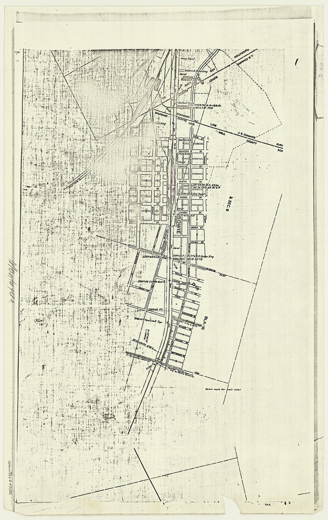 64732, [F. W. & D. C. Ry. Co. Alignment and Right of Way Map, Clay County], General Map Collection