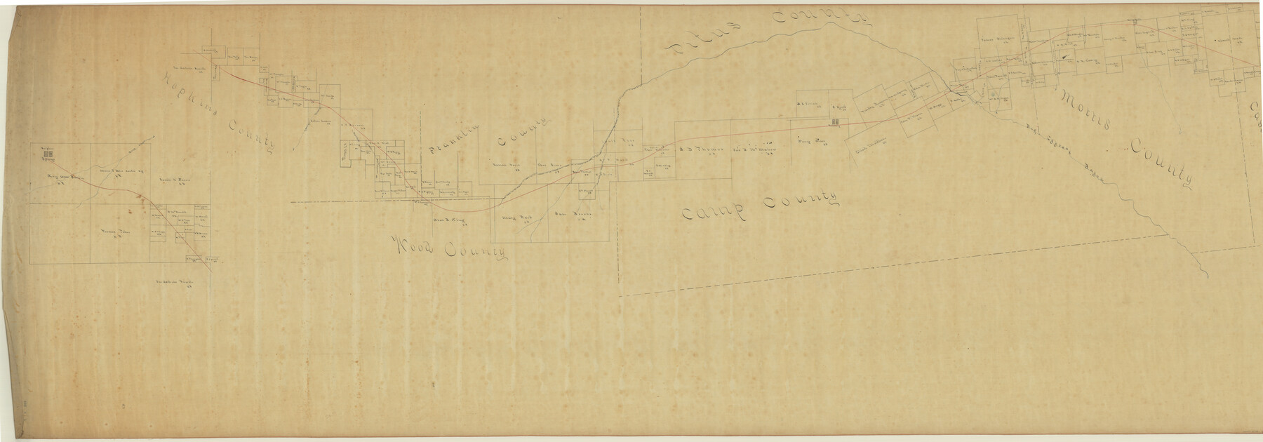 64768, [East Line & Red River Railroad from Sulphur Springs to Jefferson], General Map Collection