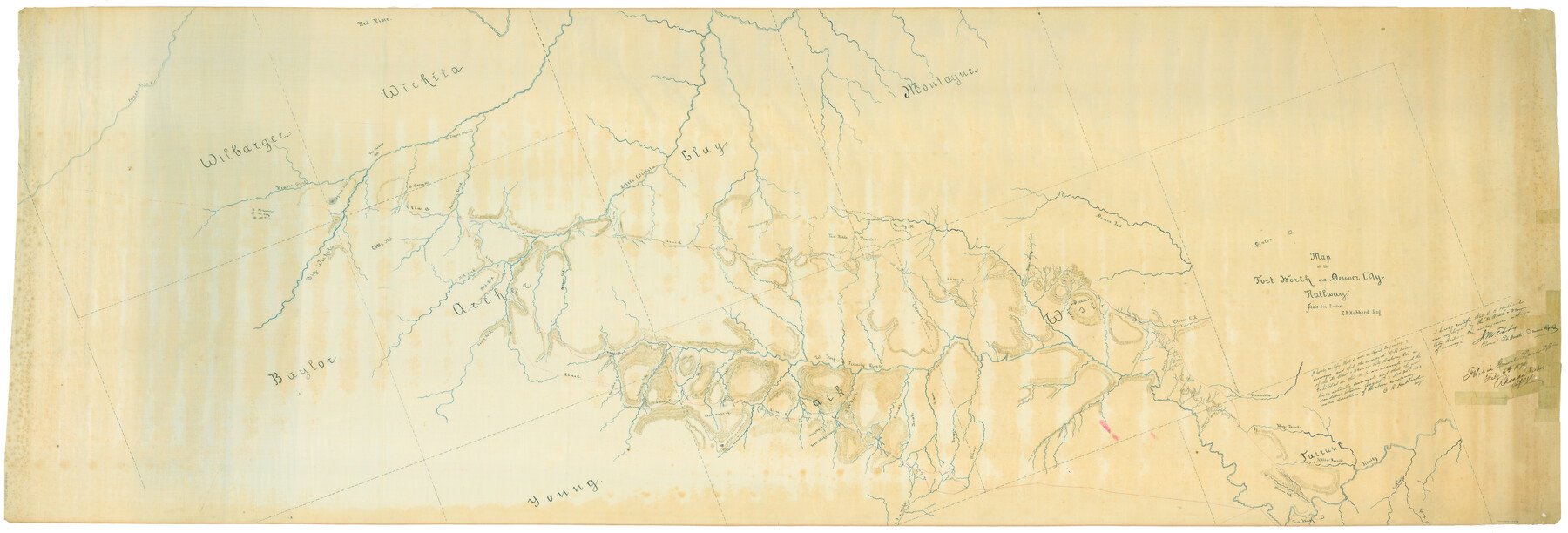 64778, Map of the Fort Worth and Denver City Railway, General Map Collection