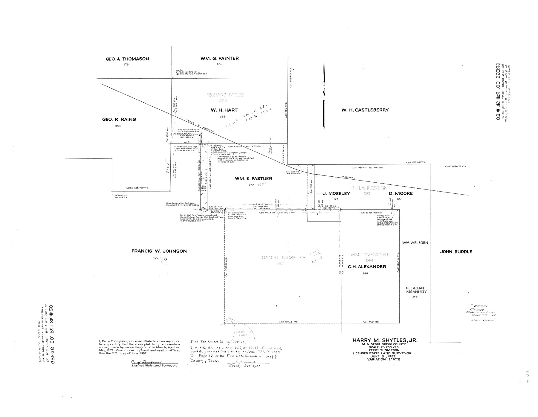 6478, Gregg County Rolled Sketch 20, General Map Collection