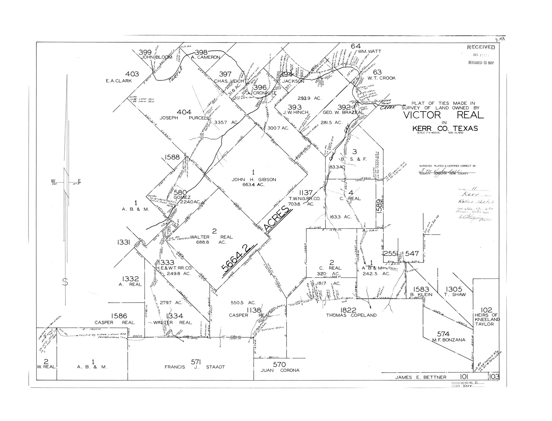 6495, Kerr County Rolled Sketch 11, General Map Collection