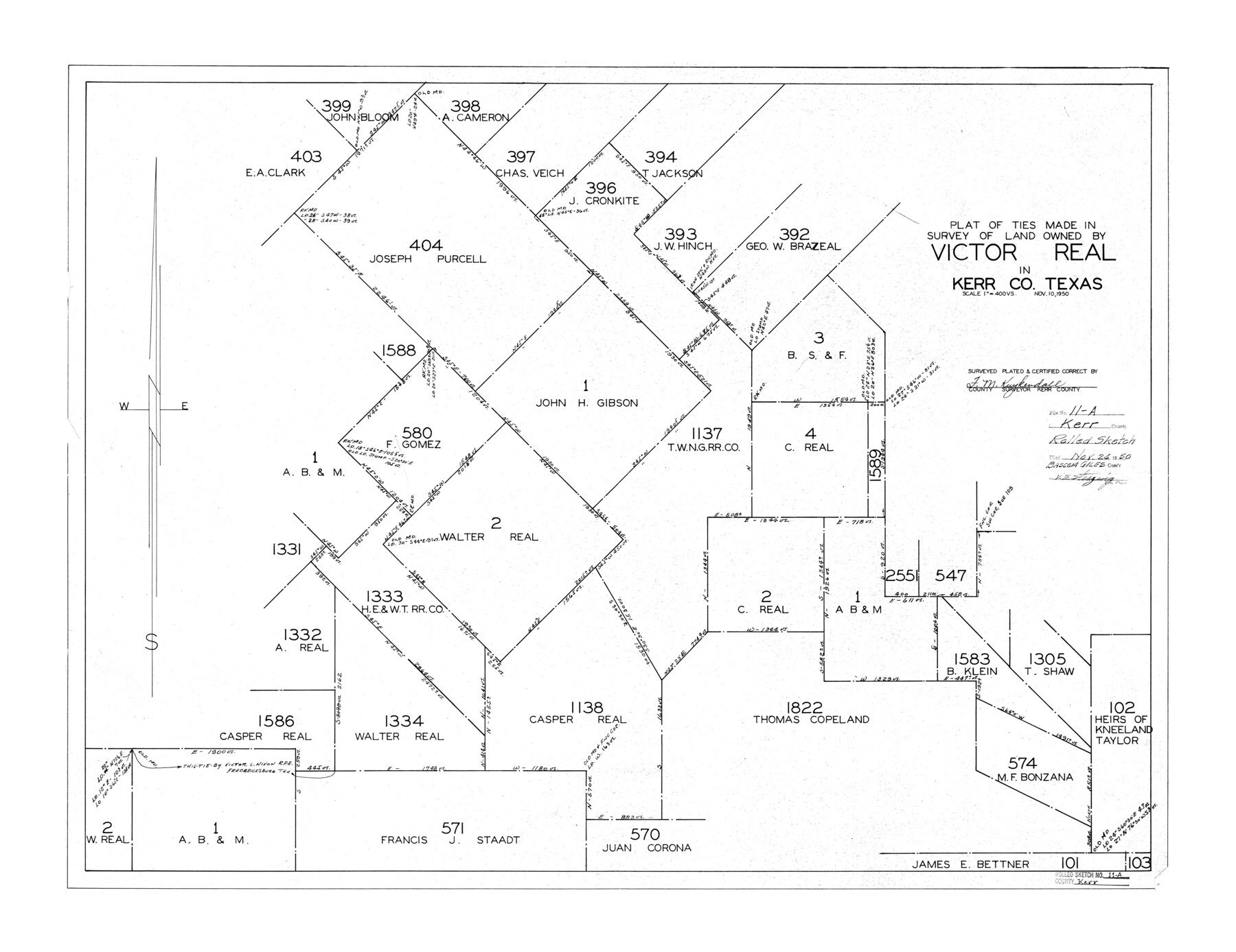 6496, Kerr County Rolled Sketch 11A, General Map Collection