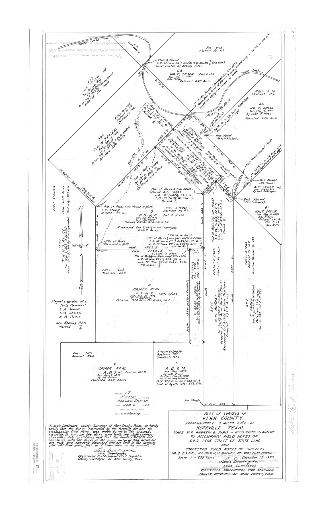 6499, Kerr County Rolled Sketch 17, General Map Collection