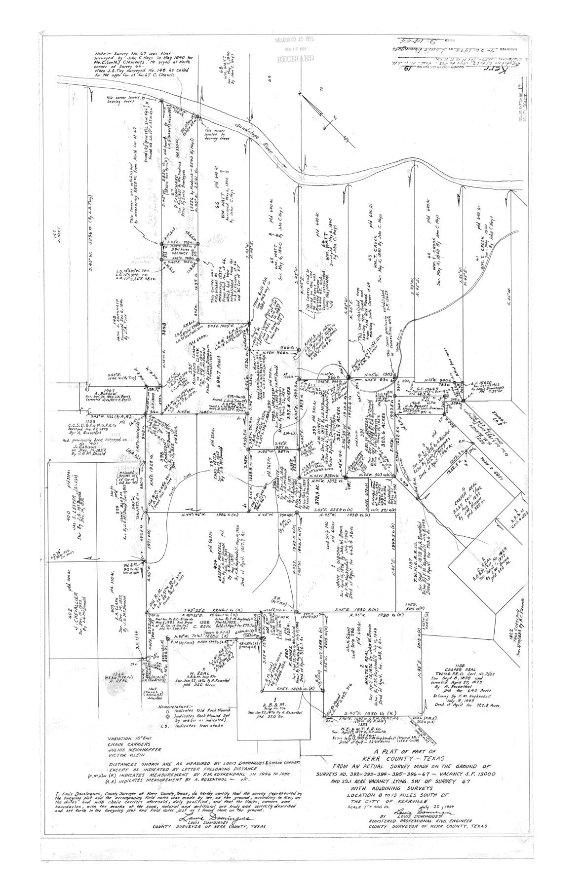 6501, Kerr County Rolled Sketch 19, General Map Collection