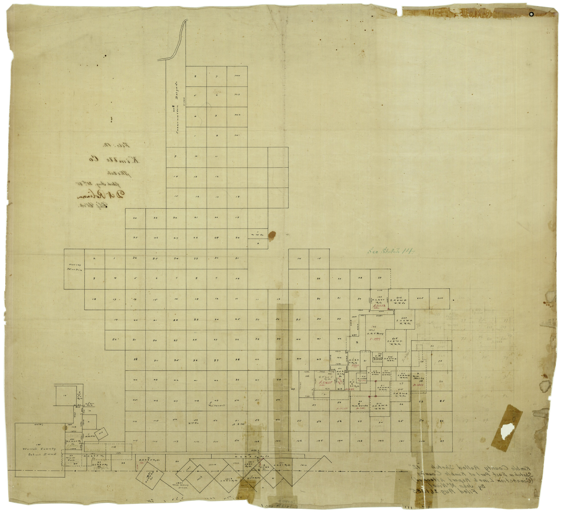 6507, Kimble County Rolled Sketch 12, General Map Collection
