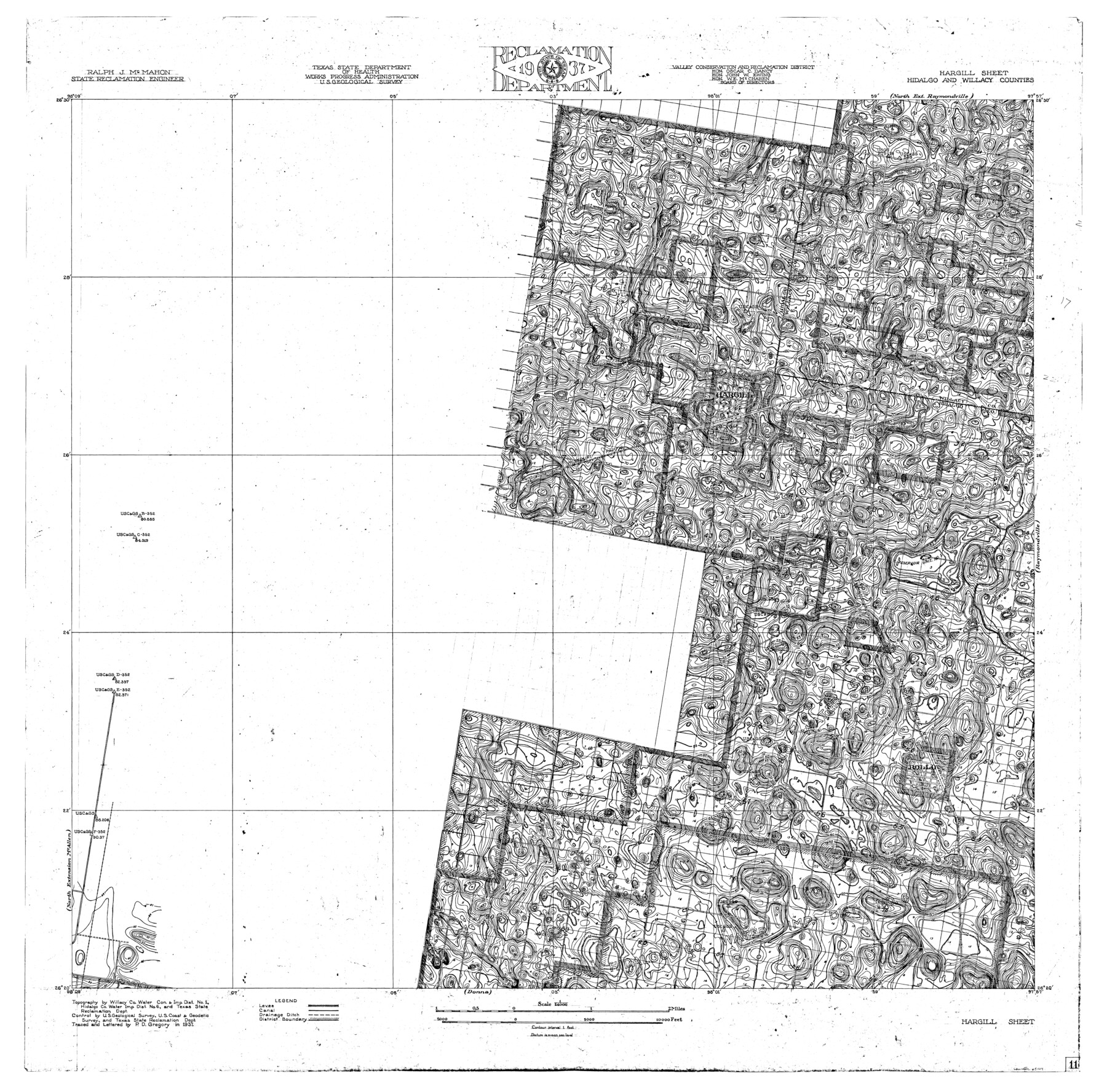 65109, Rio Grande, Hargill Sheet, General Map Collection