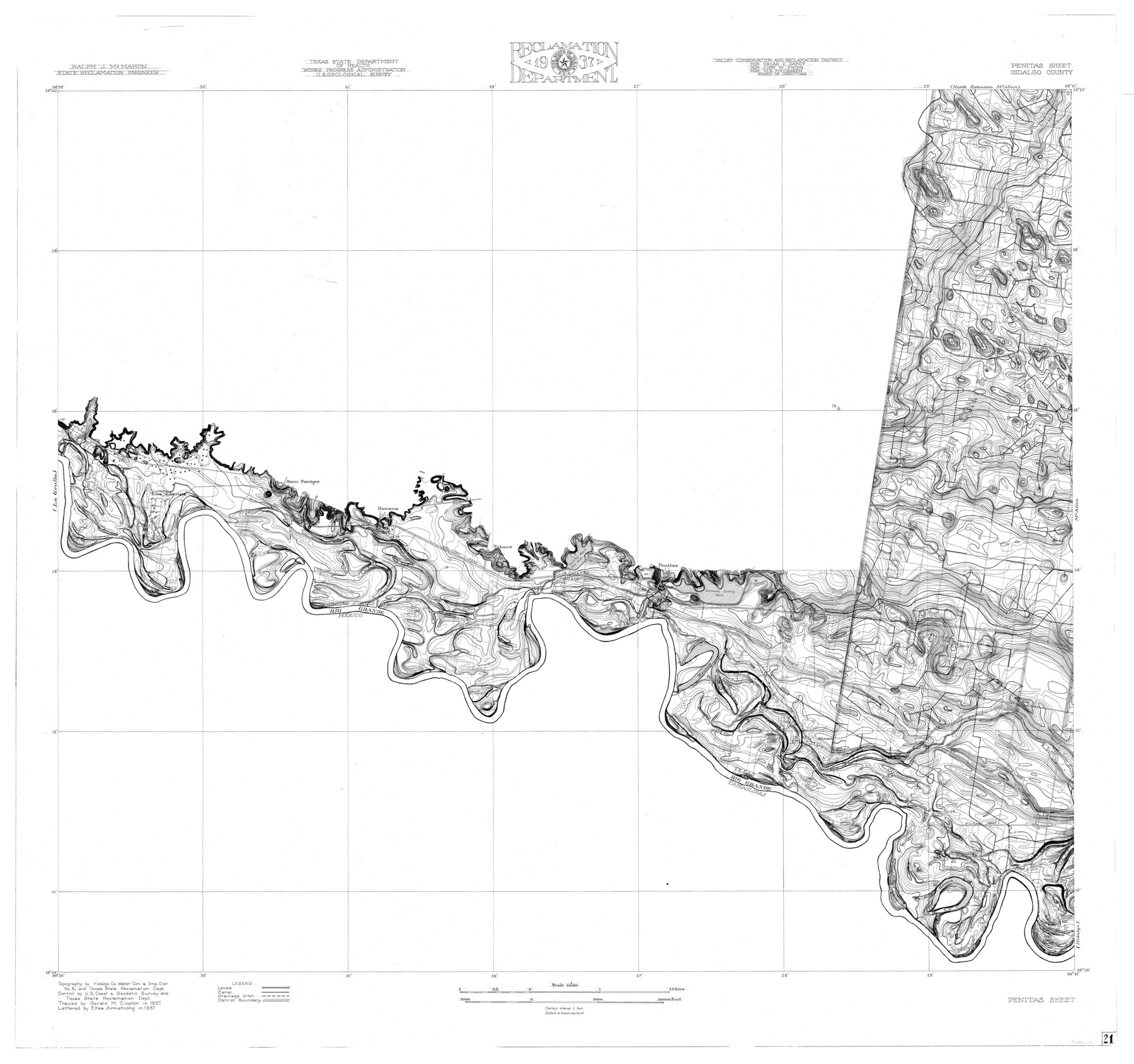 65119, Rio Grande, Penitas Sheet, General Map Collection