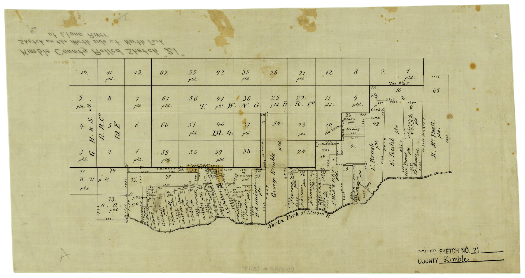 6512, Kimble County Rolled Sketch 21, General Map Collection