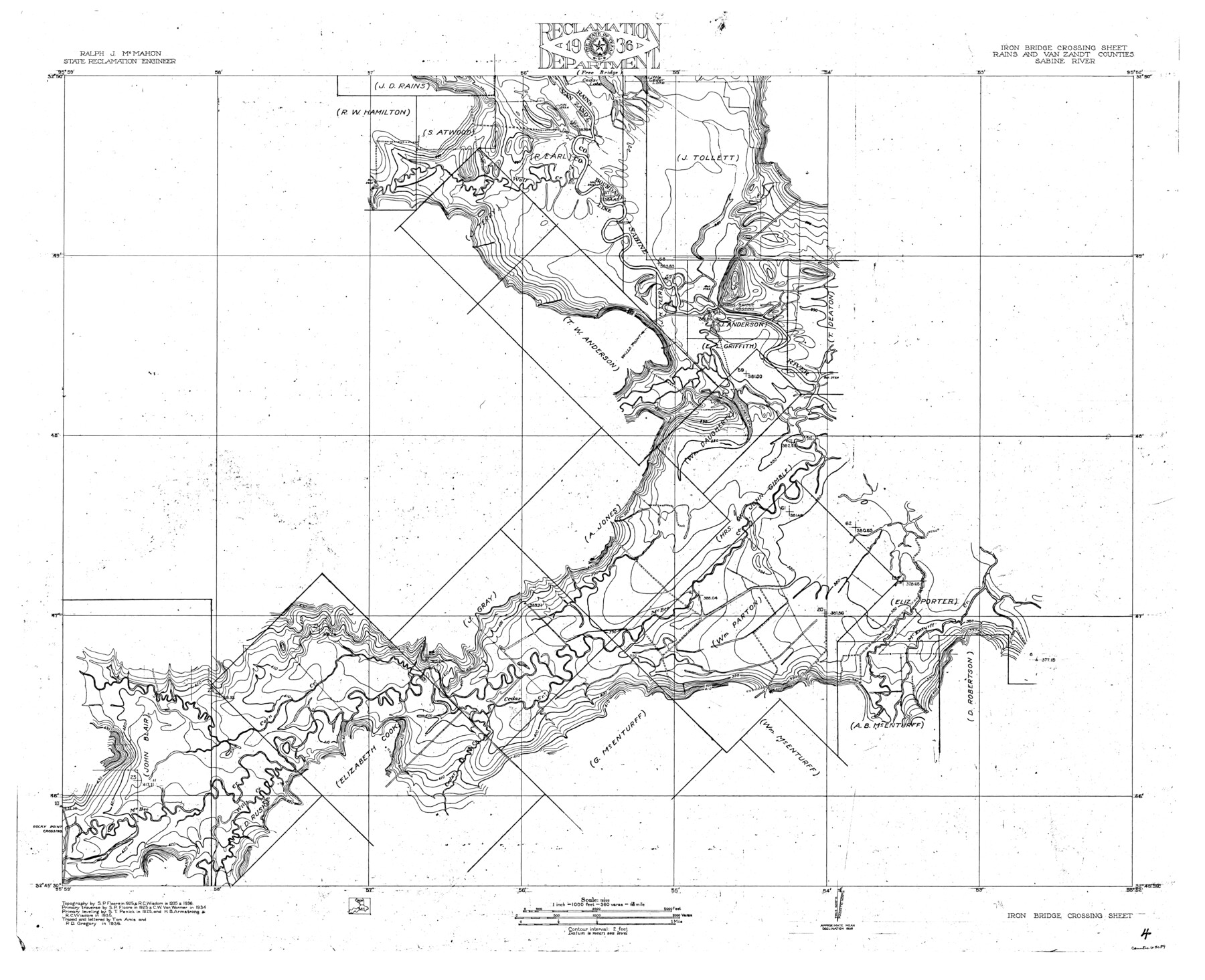 Sabine River, Iron Bridge Crossing Sheet | 65139, Sabine River, Iron ...