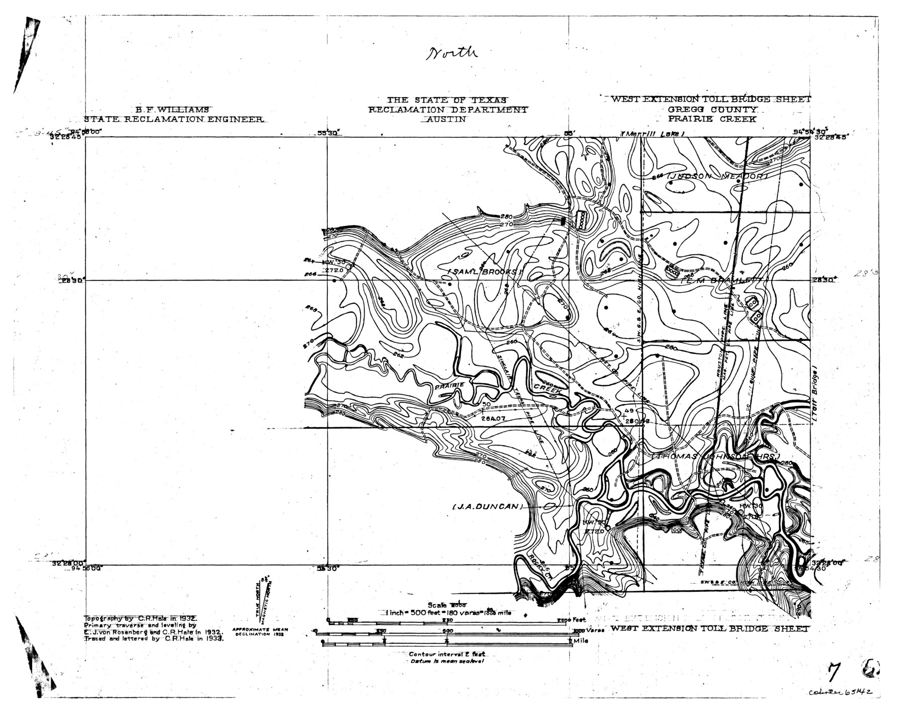 65142, Sabine River, West Extension Toll Bridge Sheet, General Map Collection