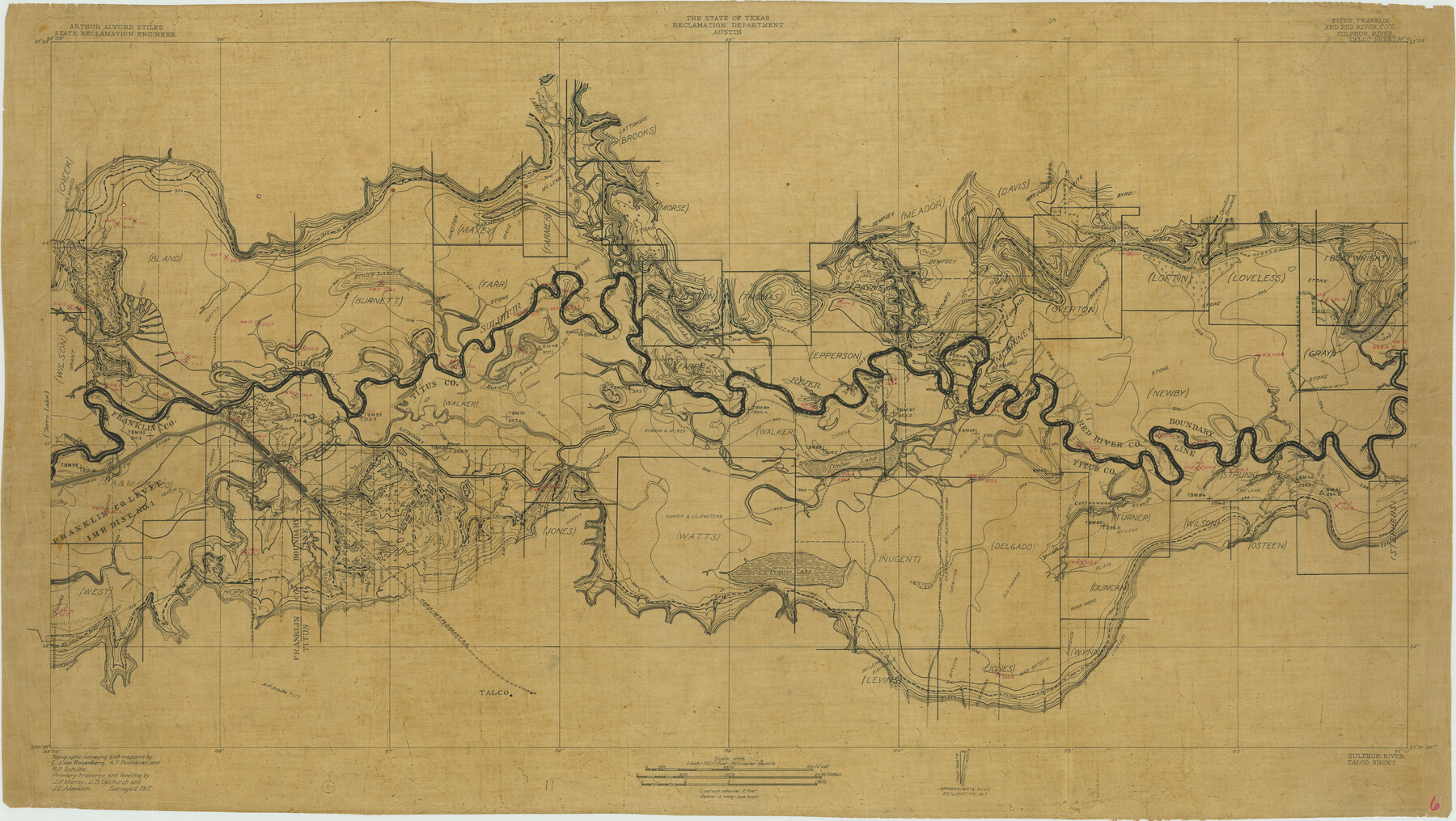 65160, Sulphur River, Talco Sheet, General Map Collection