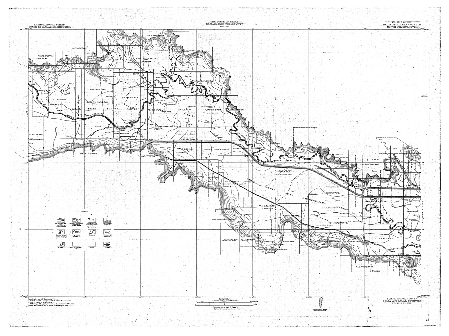 65165, North Sulphur River, Kinsing Sheet, General Map Collection